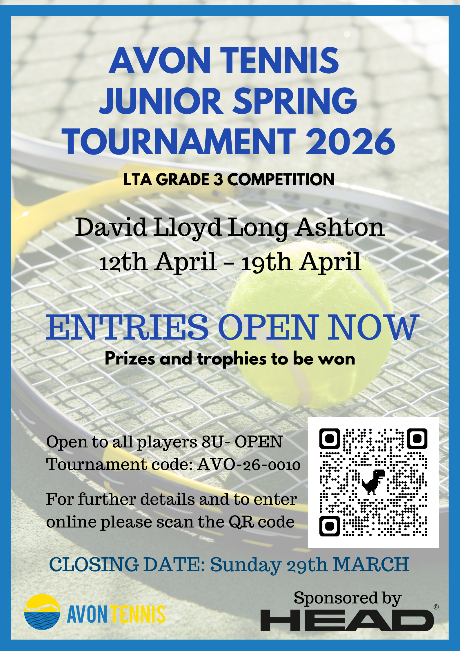 Avon Tennis Spring Tournament 2026